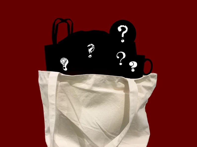 mystery grab bag of horror and true crime gifts